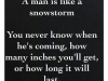 a man is like a snowstorm