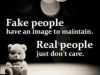 fake people have an image to maintain