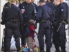 French police with a child