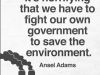 we have to fight govt to save the environment