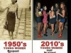 1950 versus 2010 fashion