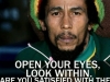 bob marley open your eyes and look within