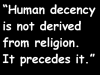 human decency precede religion