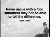 mark twain never argue with a fool