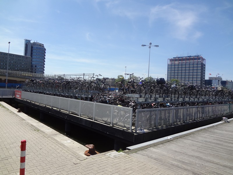 bicycle park in amsterdam