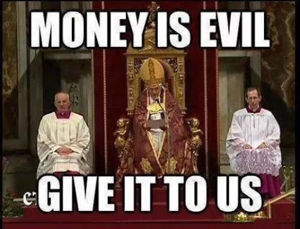 money is evil give it to us