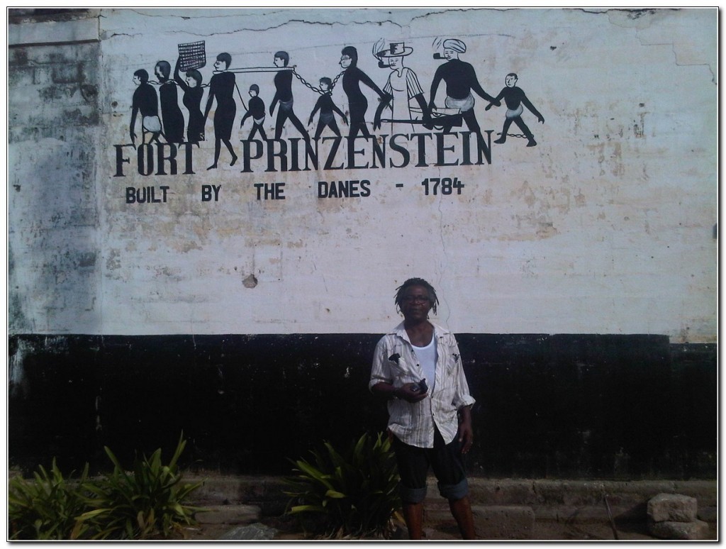 Femi Akomolafe in front of the Fort Prinzenstein