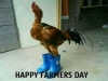 cockerel wishing happy farmers day