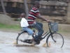 crossing flood on bike