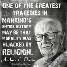 arthur c clarke on the tragedy of religion