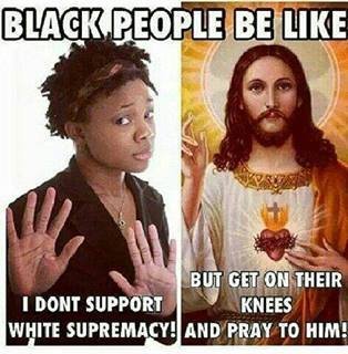 black supporting white supremacy