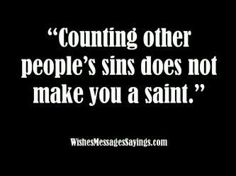 counting others sins does not make you a saint