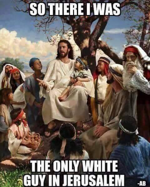 jesus the only white guy in jerusalem