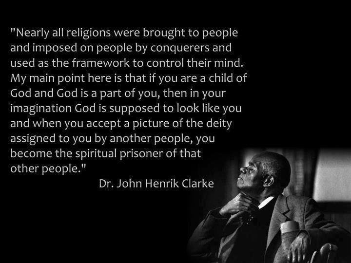 john henrik clarke on the imposition of religion