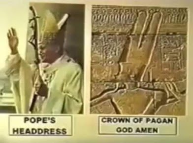 pope with pagan cap