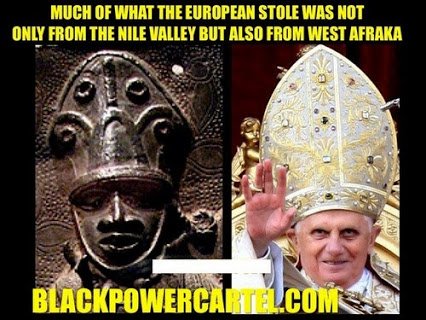 pope's hat stolen from west africa