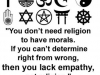 u dont need religion