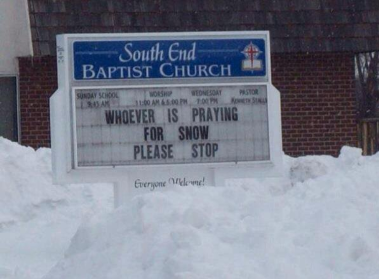 whoever is praying for snow must stop
