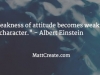 einstein on weakness of attitude