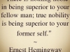 hemingway on nobility