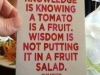 knowledge and wisdom over tomato