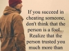 on cheating