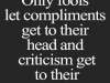 on compliments and criticism
