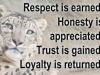 respect is earned